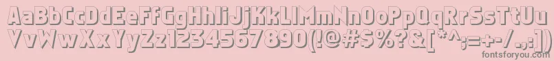 More about Faktosshadow Font Faktosshadow Font – Gray Fonts on Pink Background