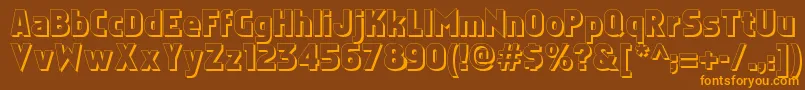 More about Faktosshadow Font Faktosshadow Font – Orange Fonts on Brown Background