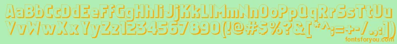 Faktosshadow Font – Orange Fonts on Green Background