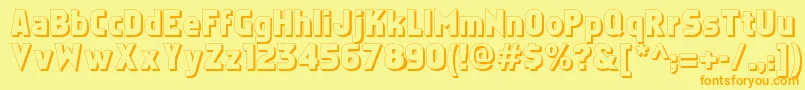 Faktosshadow Font – Orange Fonts on Yellow Background