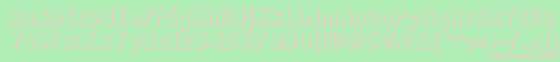 Шрифт Faktosshadow – розовые шрифты на зелёном фоне
