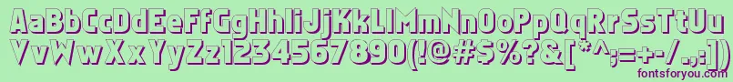 Faktosshadow Font – Purple Fonts on Green Background