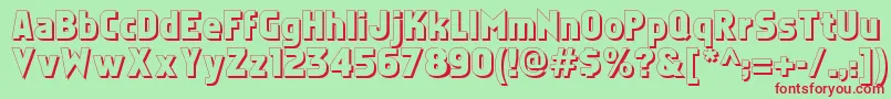 Faktosshadow Font – Red Fonts on Green Background
