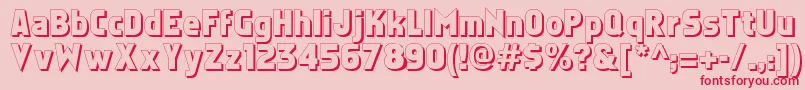 Faktosshadow Font – Red Fonts on Pink Background