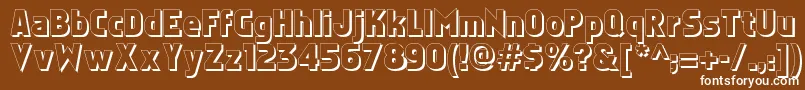 Więcej informacji o czcionce Faktosshadow Czcionka Faktosshadow – białe czcionki na brązowym tle