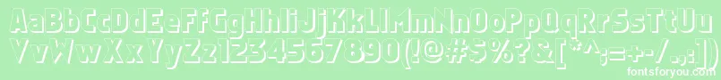 Faktosshadow Font – White Fonts on Green Background