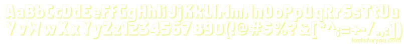Faktosshadow Font – Yellow Fonts on White Background