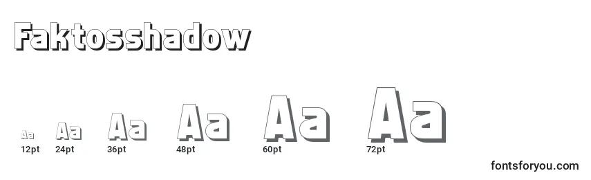 Размеры шрифта Faktosshadow