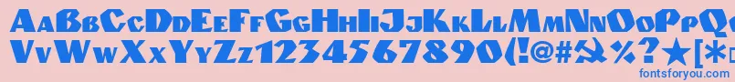 Granit.Kz Font – Blue Fonts on Pink Background