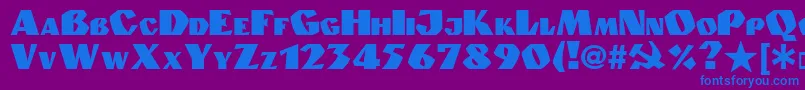 Шрифт Granit.Kz – синие шрифты на фиолетовом фоне