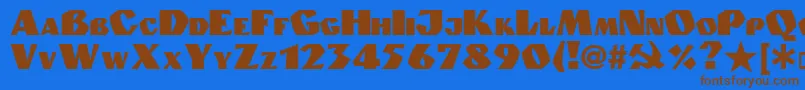 Granit.Kz Font – Brown Fonts on Blue Background