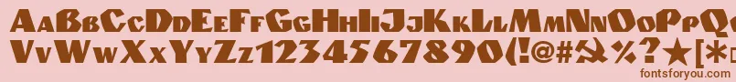 Saiba mais sobre a fonte Granit.Kz Fonte Granit.Kz – fontes marrons em um fundo rosa