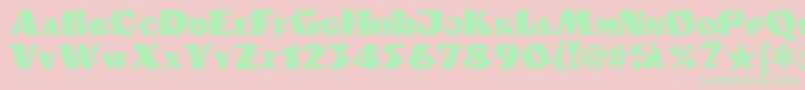 Granit.Kz Font – Green Fonts on Pink Background