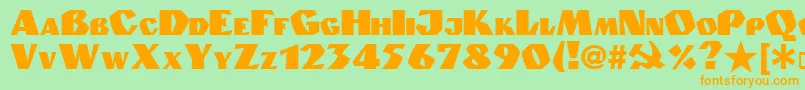 Granit.Kz Font – Orange Fonts on Green Background