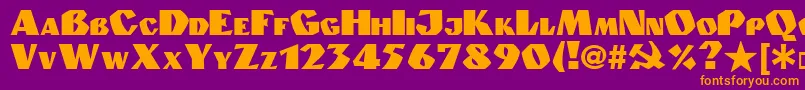 Granit.Kz Font – Orange Fonts on Purple Background