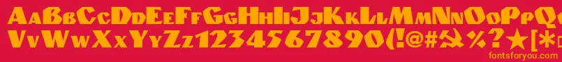 Granit.Kz Font – Orange Fonts on Red Background
