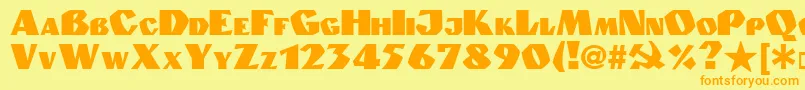 Saiba mais sobre a fonte Granit.Kz Fonte Granit.Kz – fontes laranjas em um fundo amarelo