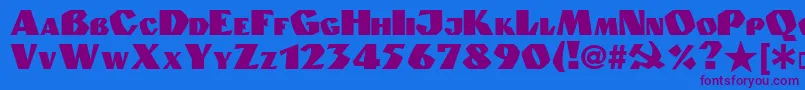 Granit.Kz-Schriftart – Violette Schriften auf blauem Hintergrund