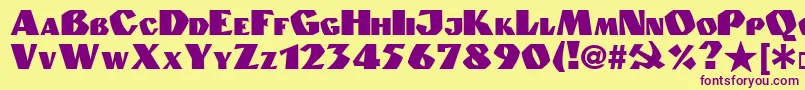 Granit.Kz Font – Purple Fonts on Yellow Background