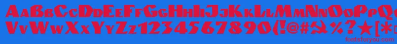 Granit.Kz Font – Red Fonts on Blue Background