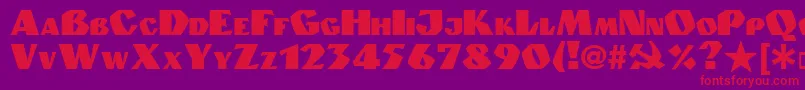 Granit.Kz Font – Red Fonts on Purple Background