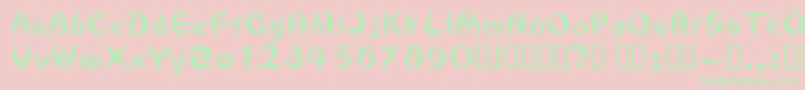 Cutel Font – Green Fonts on Pink Background