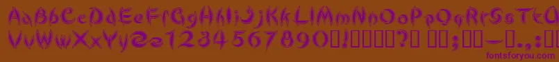 Cutel Font – Purple Fonts on Brown Background