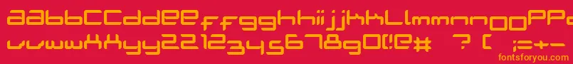 Police Ablattive – polices orange sur fond rouge
