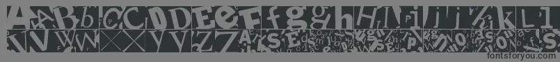 Lettersoupmainz-Schriftart – Schwarze Schriften auf grauem Hintergrund