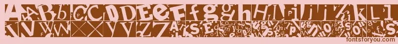 Lettersoupmainz Font – Brown Fonts on Pink Background