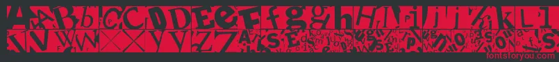 Lettersoupmainz Font – Red Fonts on Black Background