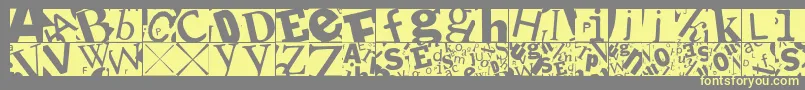 Lettersoupmainz Font – Yellow Fonts on Gray Background