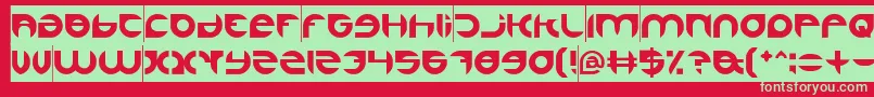AlexandraInverse Font – Green Fonts on Red Background