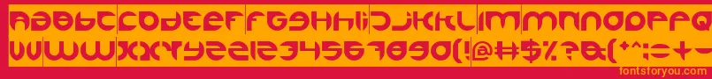 AlexandraInverse Font – Orange Fonts on Red Background