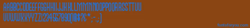 Namen Font – Blue Fonts on Brown Background
