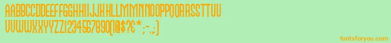 Namen Font – Orange Fonts on Green Background