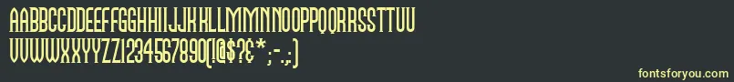 Namen Font – Yellow Fonts on Black Background