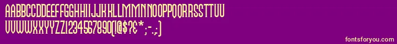 Namen Font – Yellow Fonts on Purple Background
