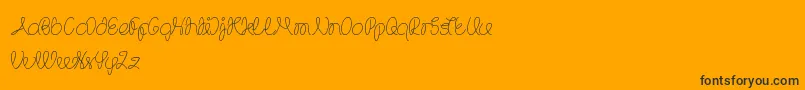 TheWizard-Schriftart – Schwarze Schriften auf orangefarbenem Hintergrund