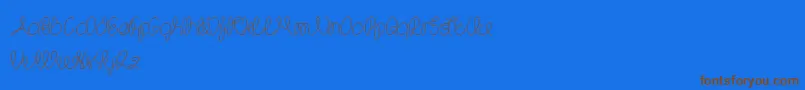 TheWizard-fontti – ruskeat fontit sinisellä taustalla