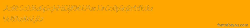 TheWizard-Schriftart – Graue Schriften auf orangefarbenem Hintergrund