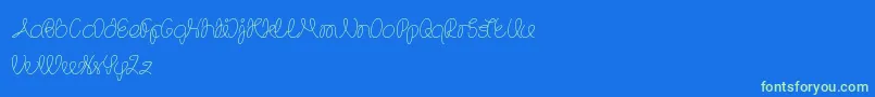 TheWizard Font – Green Fonts on Blue Background