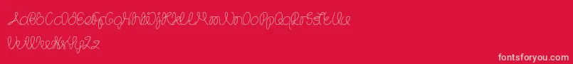 TheWizard Font – Pink Fonts on Red Background