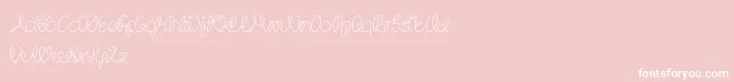 Police TheWizard – polices blanches sur fond rose