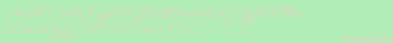 FascinatingCelestina Font – Pink Fonts on Green Background