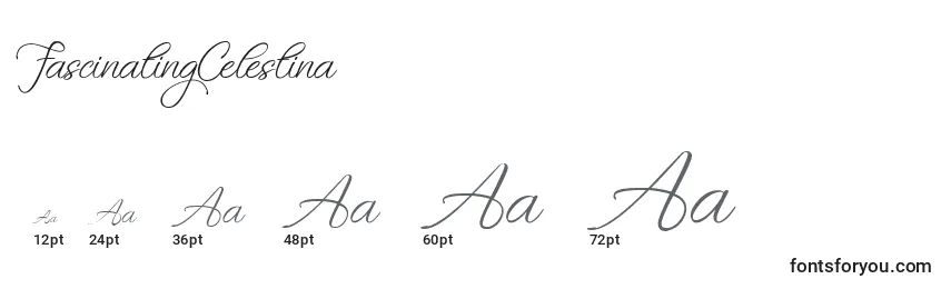 Größen der Schriftart FascinatingCelestina