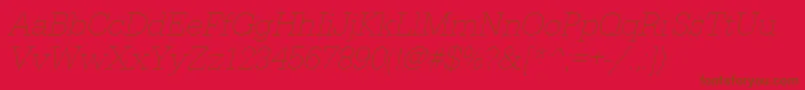 Шрифт UrwegyptiennetextligOblique – коричневые шрифты на красном фоне