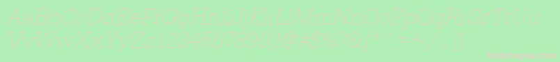 UrwegyptiennetextligOblique Font – Pink Fonts on Green Background