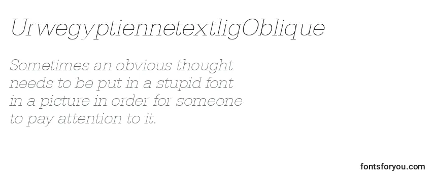 UrwegyptiennetextligOblique Font