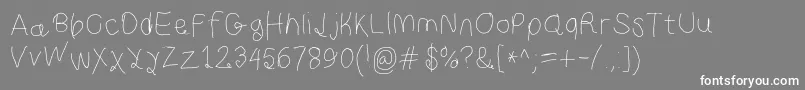 Curlykuethin Font – White Fonts on Gray Background